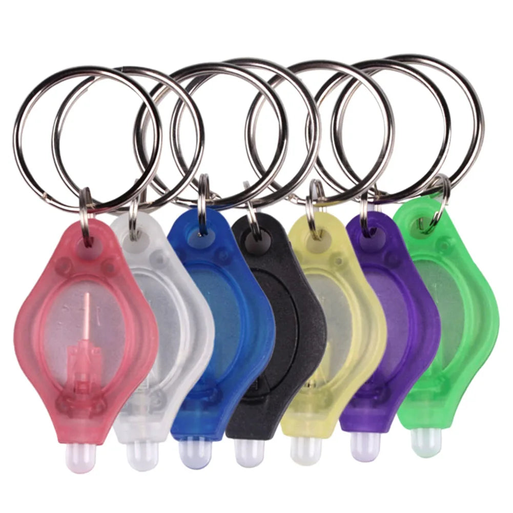 5 Pack Rainbow Mini LED Portable Light Keychain