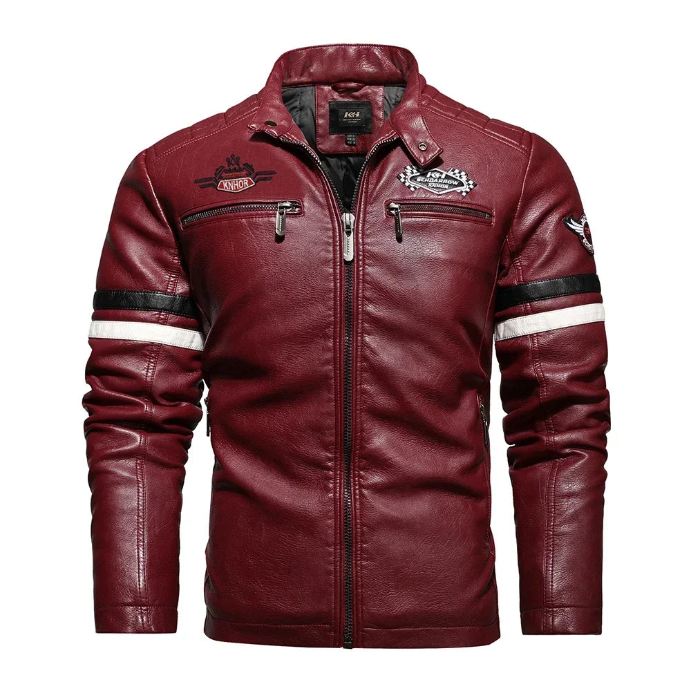 Men’s Vintage Leather Motorcycle Jacket