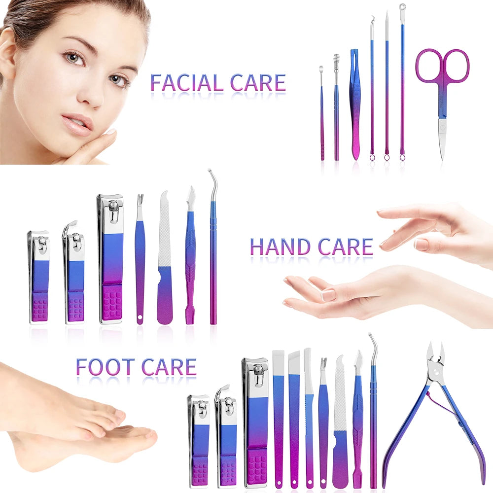 9 Or 18 Piece Manicure Set