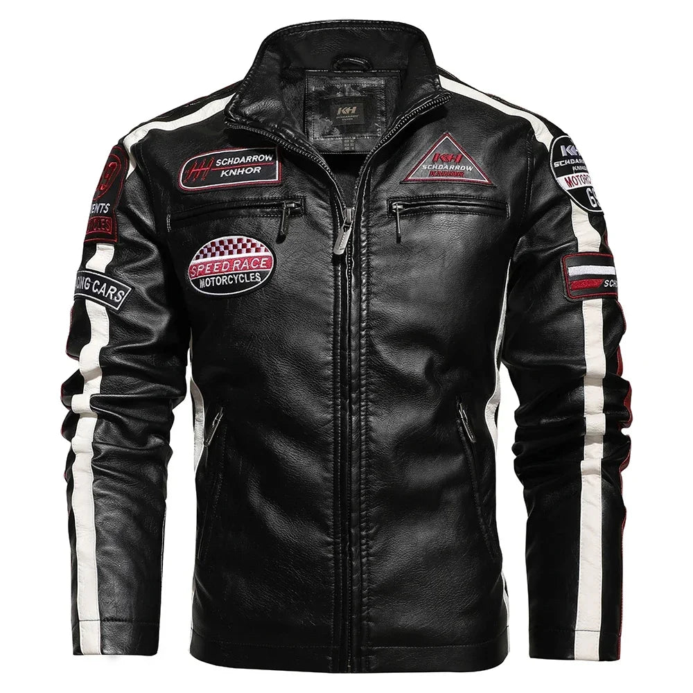 Men’s Vintage Leather Motorcycle Jacket