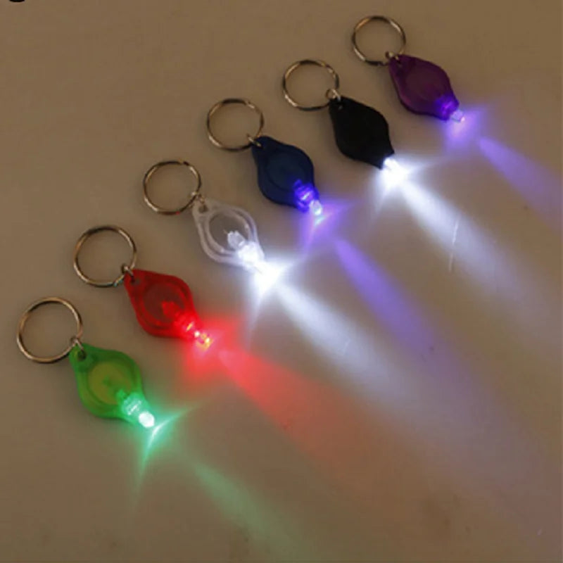 5 Pack Rainbow Mini LED Portable Light Keychain