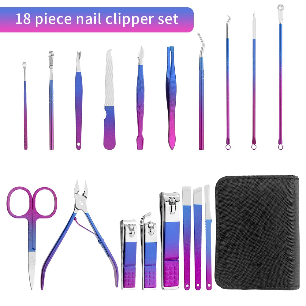 9 Or 18 Piece Manicure Set