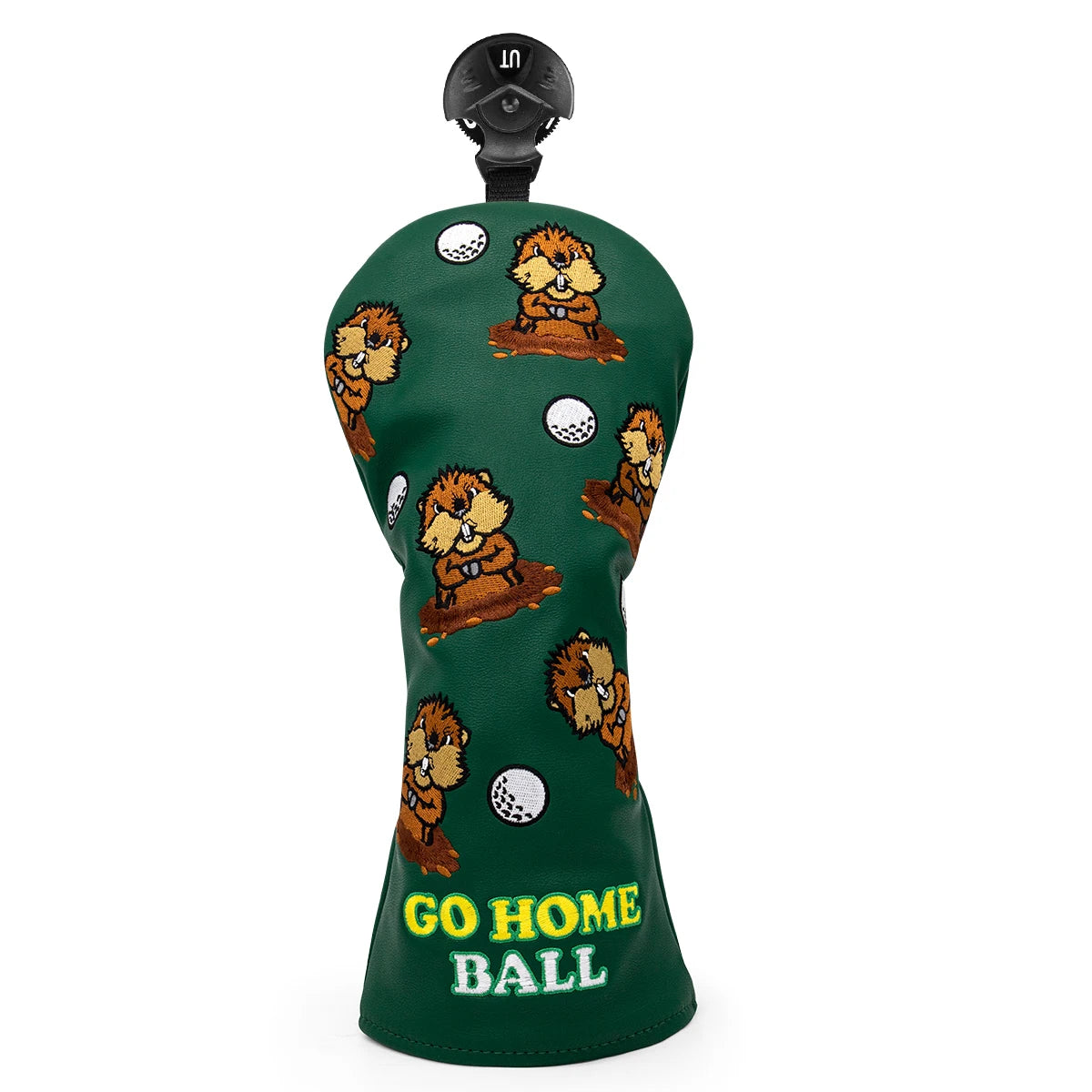 Green Leather Groundhog Golf Headcovers