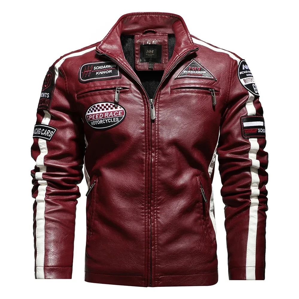 Men’s Vintage Leather Motorcycle Jacket