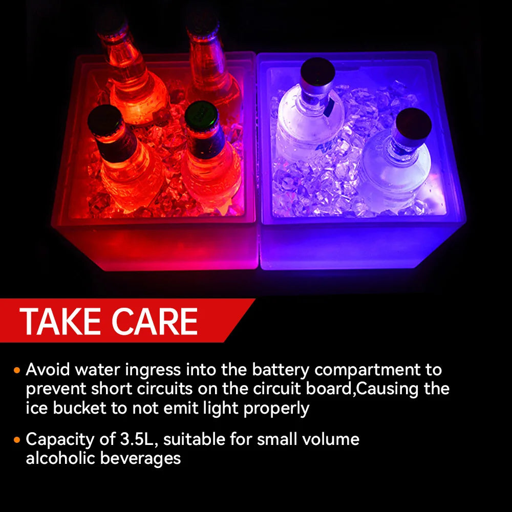 3.5L Square LED Ice Bucket