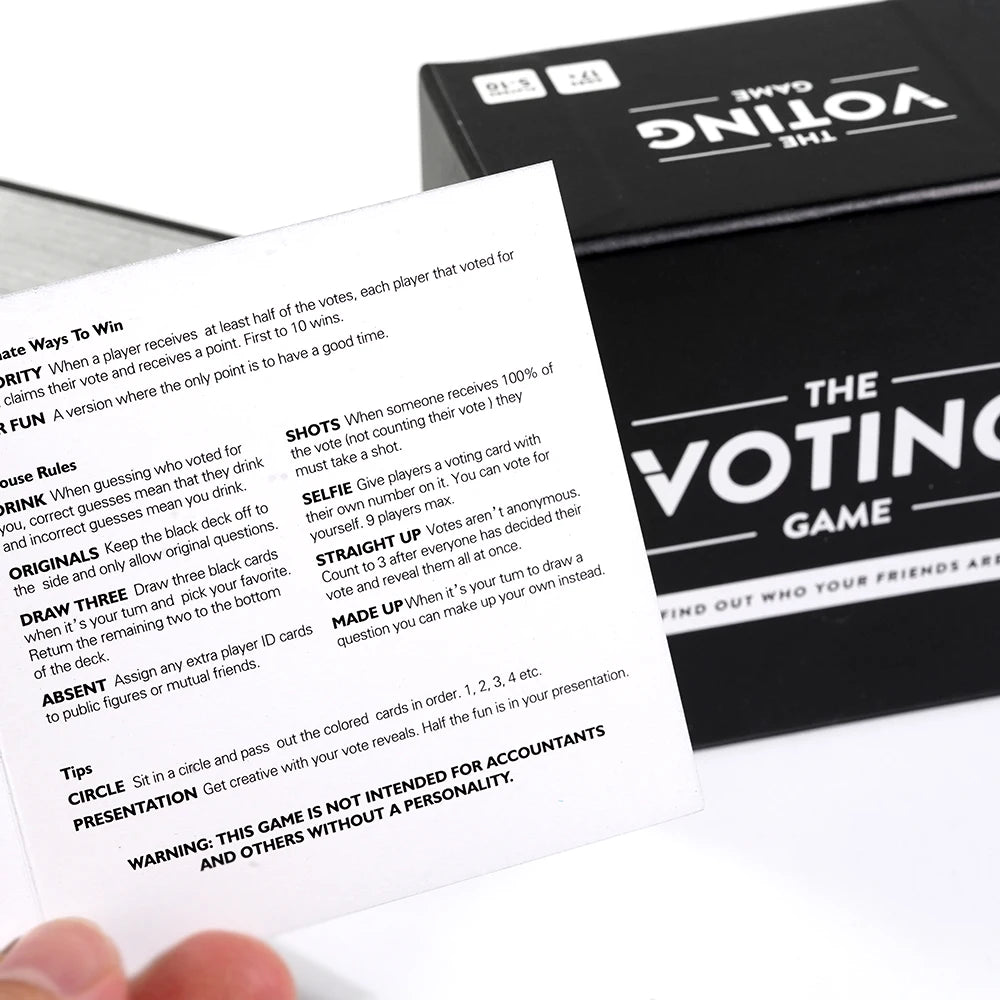 The Voting Game Drinking Games