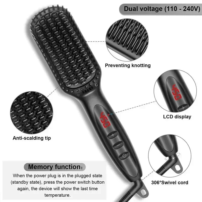 Electric Beard Straightening Brush