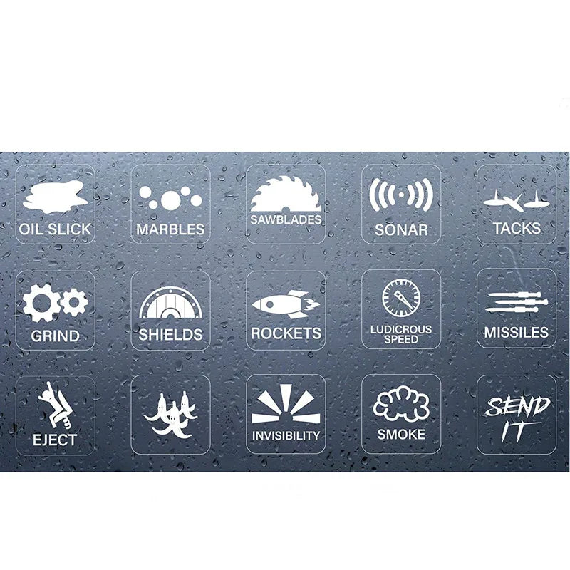 15 Set Car Dashboard Decals