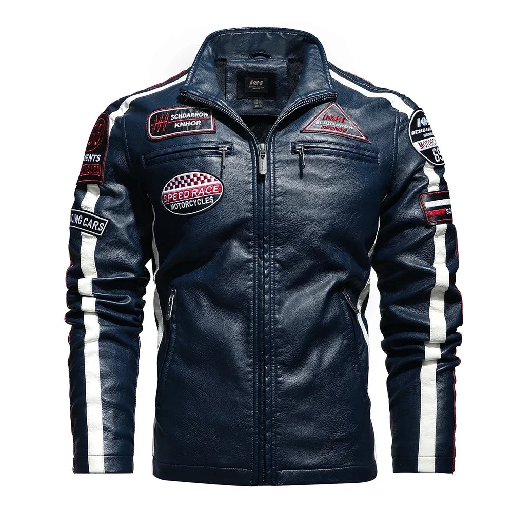 Men’s Vintage Leather Motorcycle Jacket