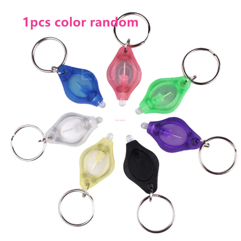 5 Pack Rainbow Mini LED Portable Light Keychain