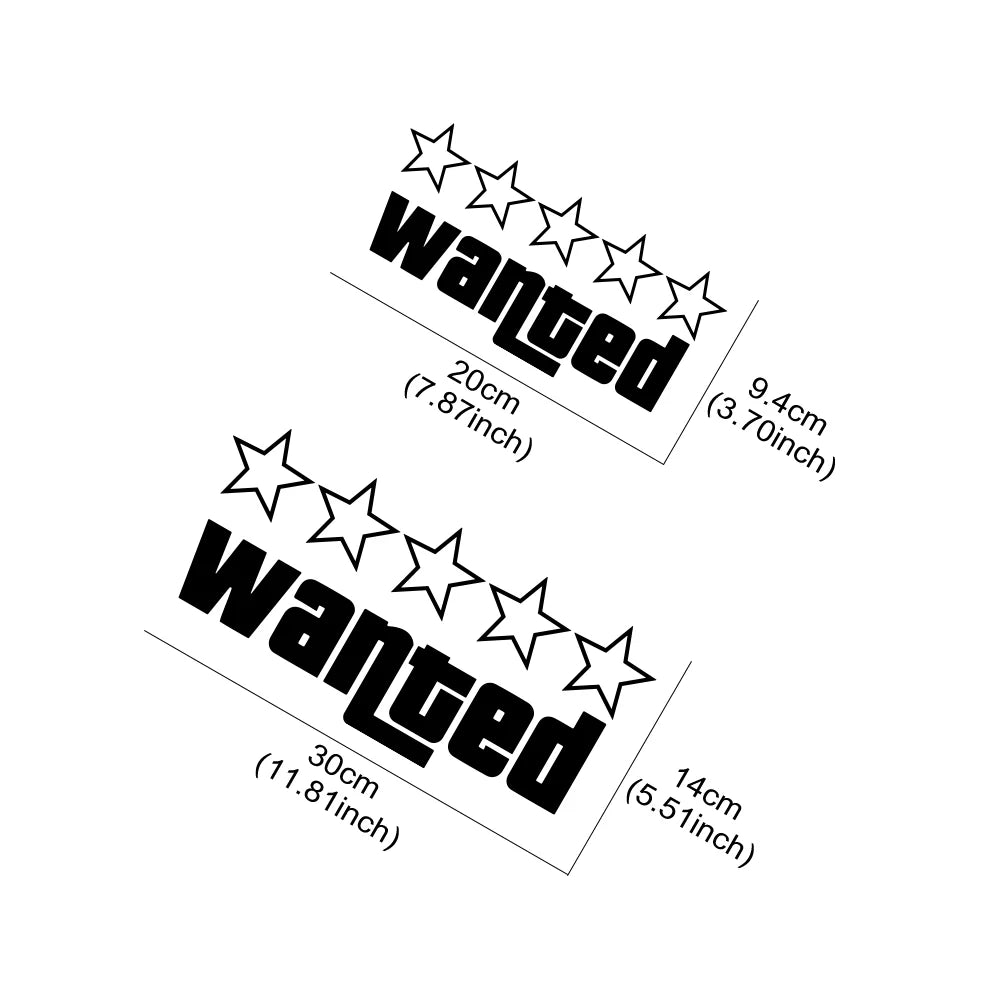 Wanted Vinyl Sticker