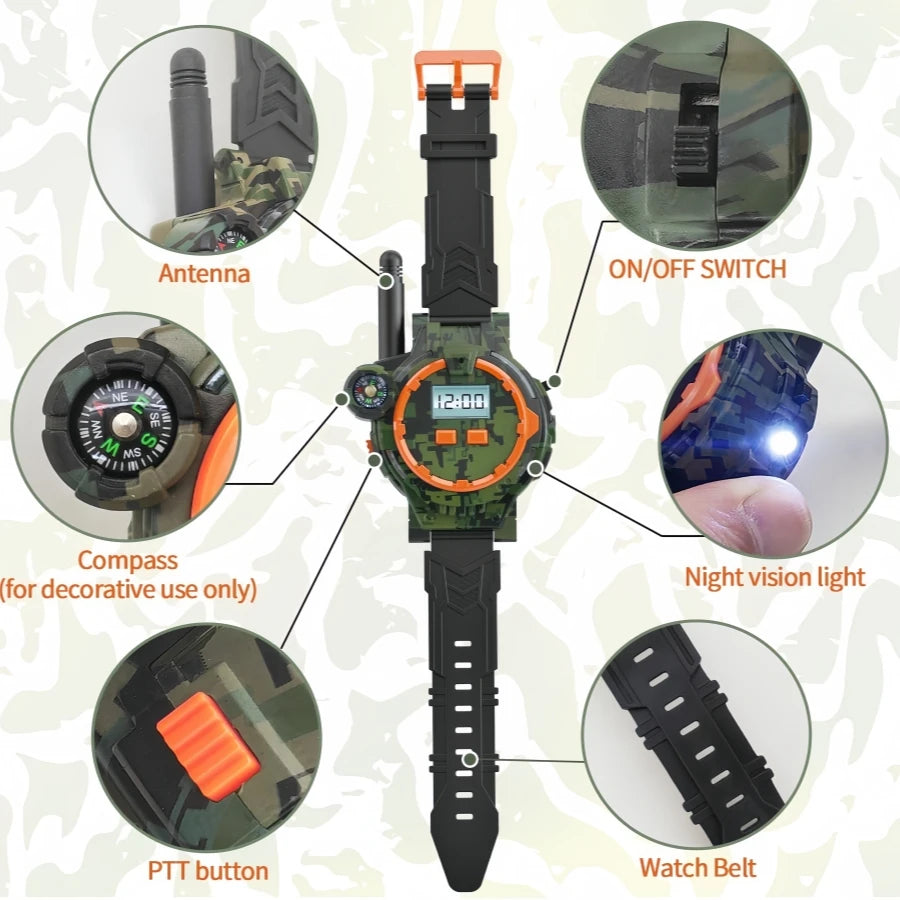 Rechargeable Walkie Talkies Watches For Kids