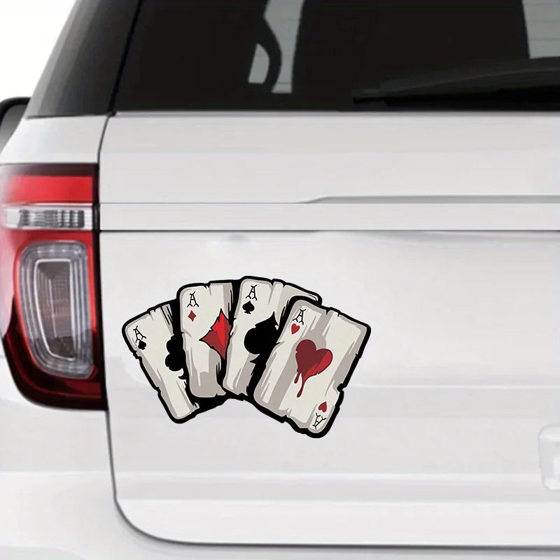Poker Cards Vinyl Decal Stickers
