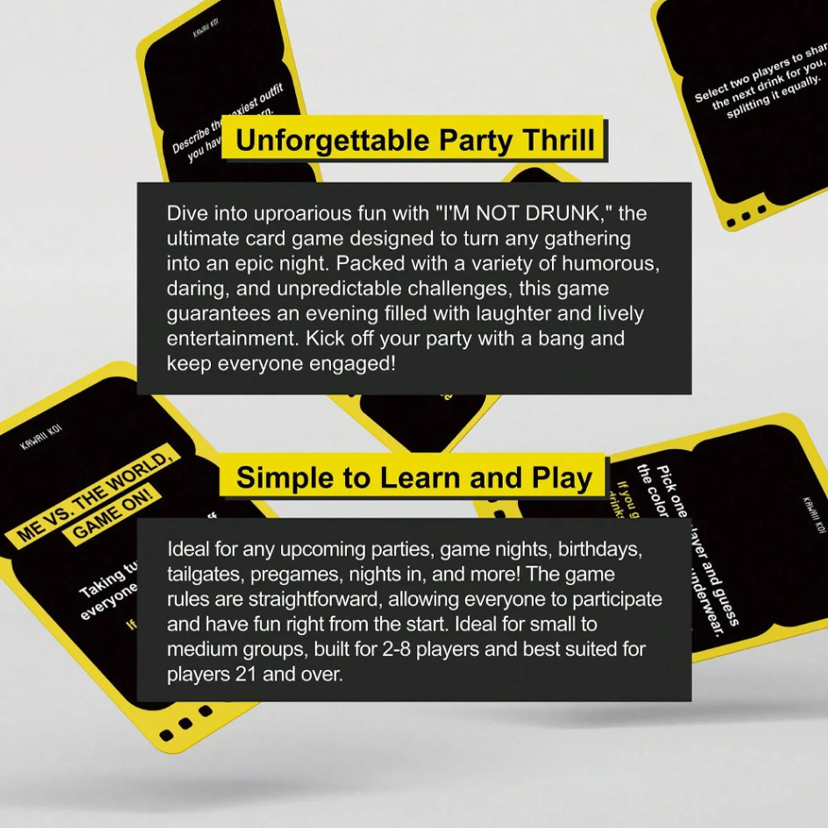 IM NOT DRUNK Drinking Card Game