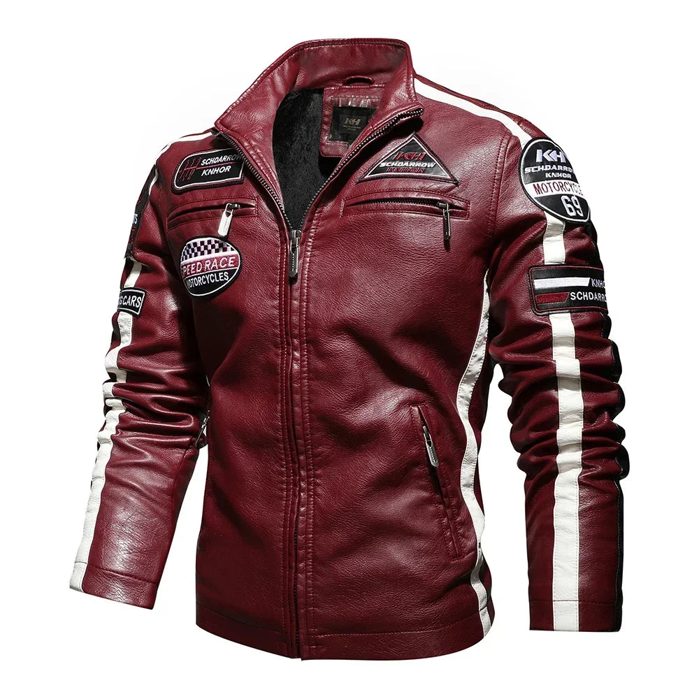 Men’s Vintage Leather Motorcycle Jacket