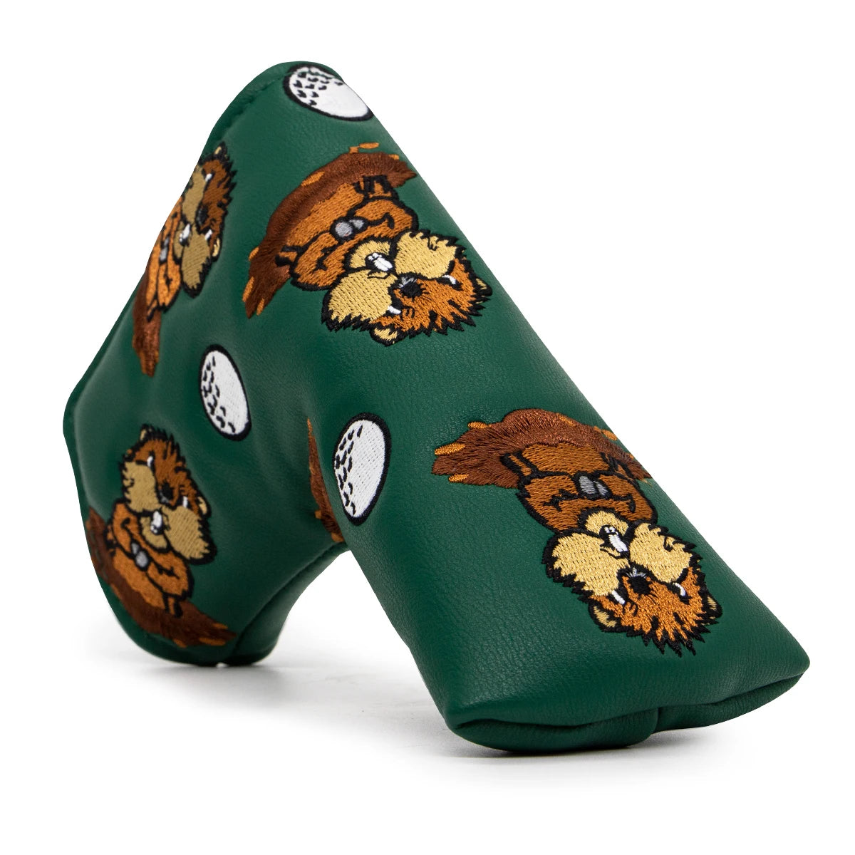 Green Leather Groundhog Golf Headcovers