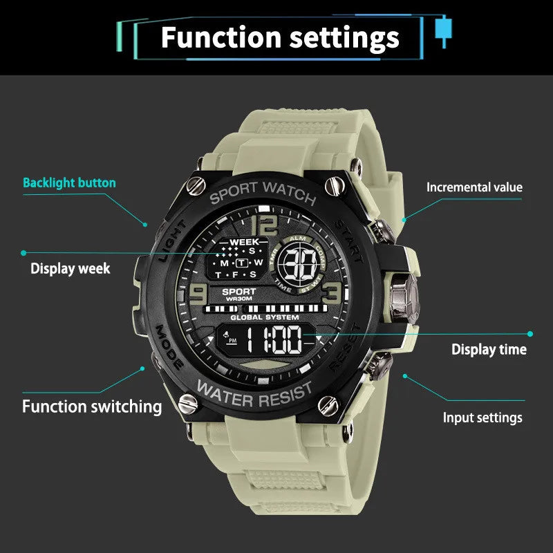 Waterproof Electronic AntiShock Wrist Watch