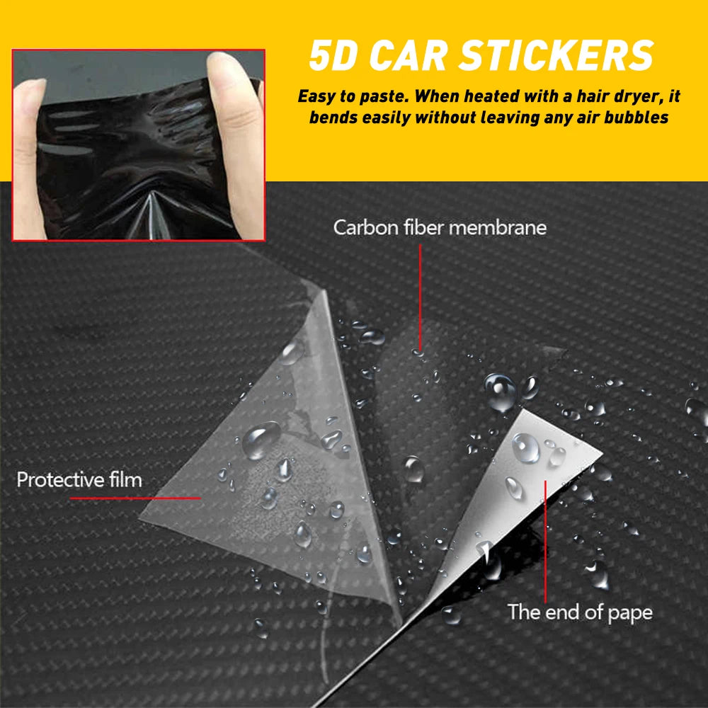 5D Gloss Carbon Fiber Vinyl Wrap