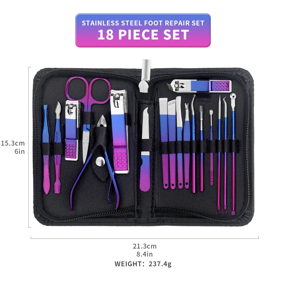 9 Or 18 Piece Manicure Set