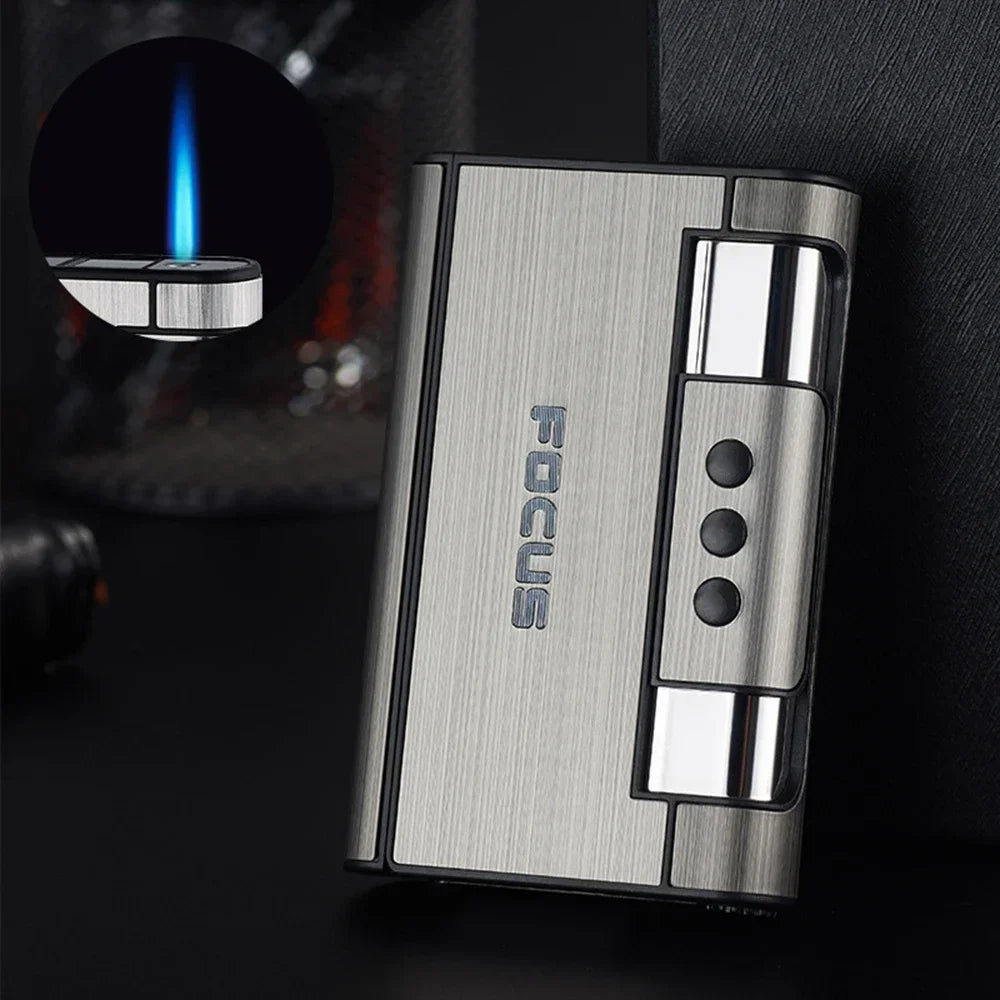 2 In 1 Automatic Cigarette Case with Lighter