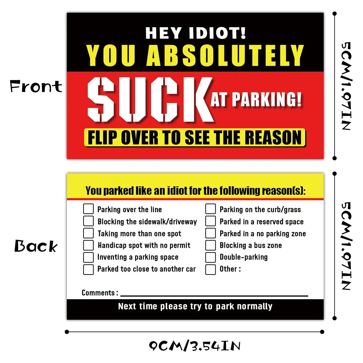 Bad Parking Business Cards