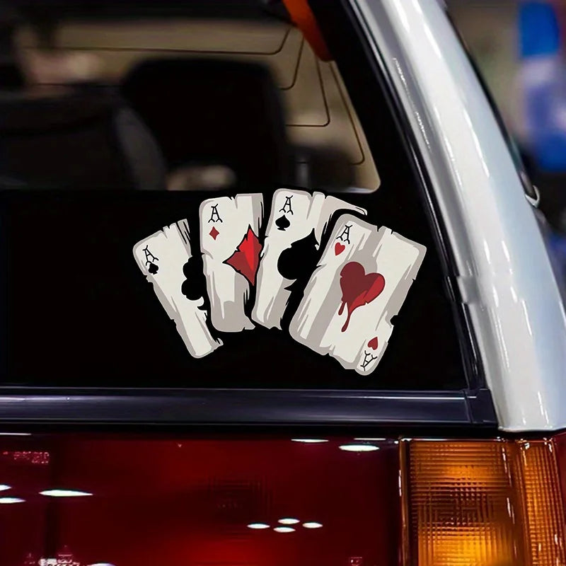 Poker Cards Vinyl Decal Stickers