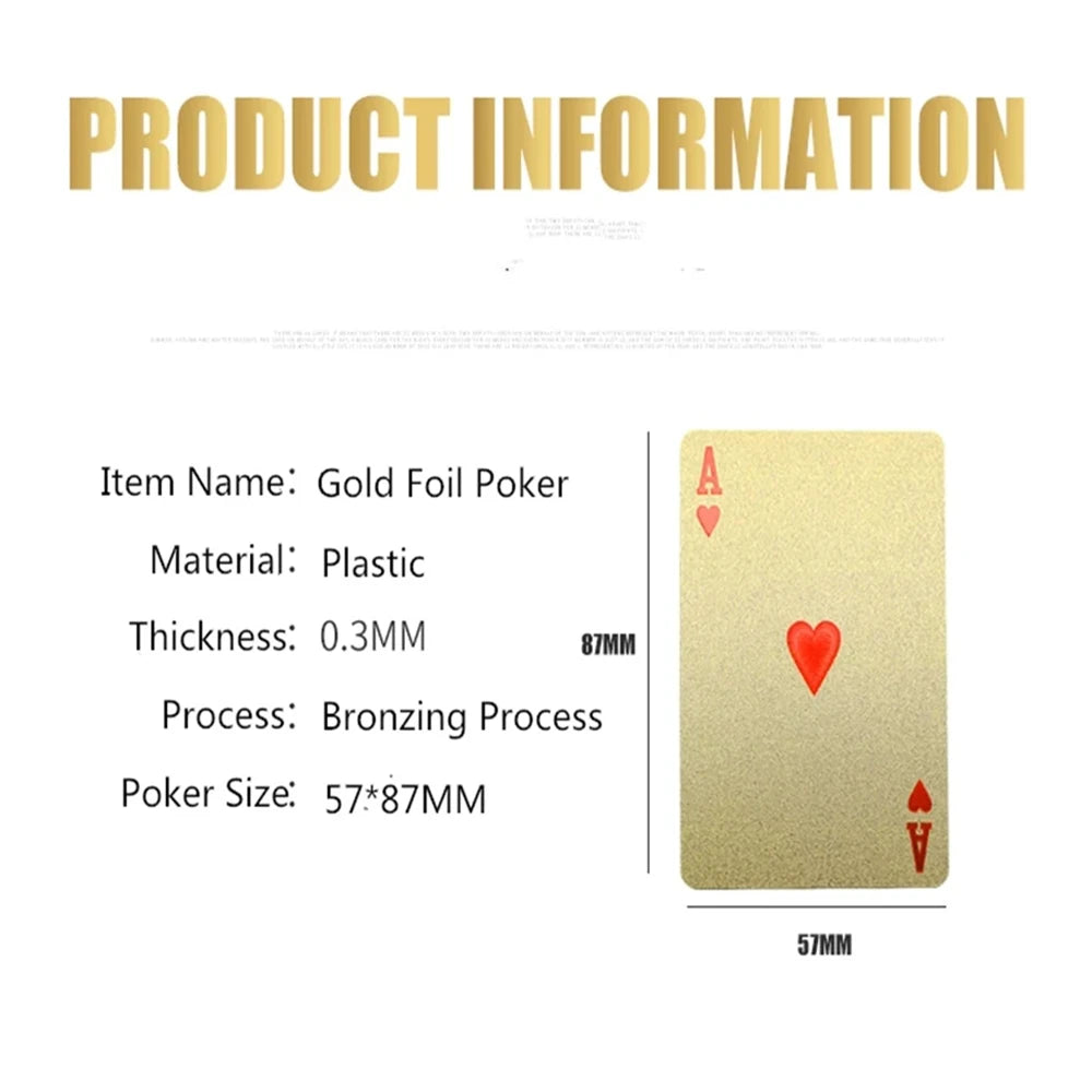 Waterproof Gold Foil Playing Cards
