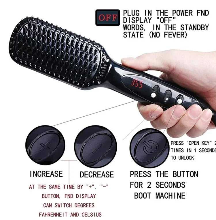Electric Beard Straightening Brush