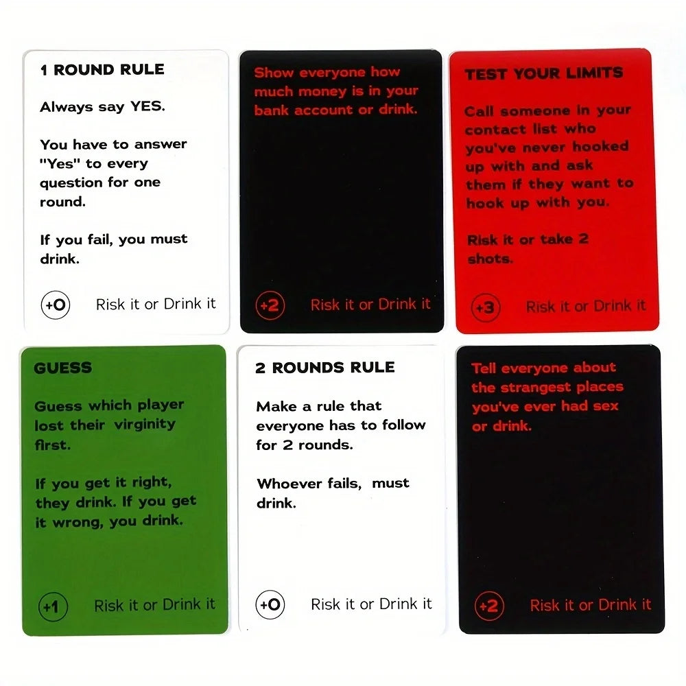 Risk It Or Drink It Card Game