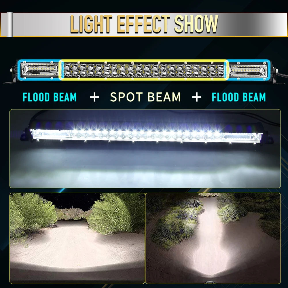 Super Slim 12D 8" 20" 32" LED Light Bar