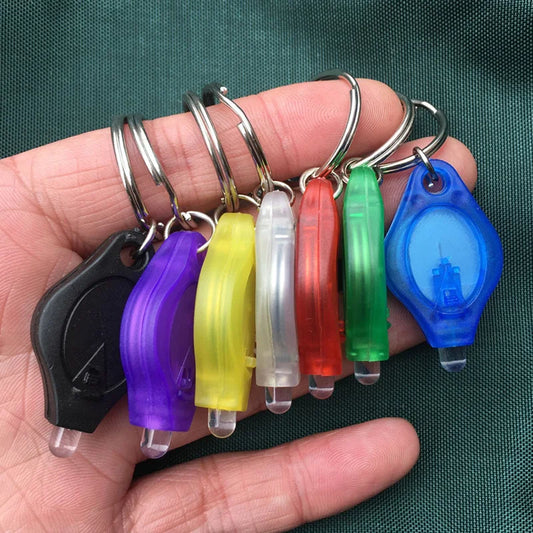 5 Pack Rainbow Mini LED Portable Light Keychain