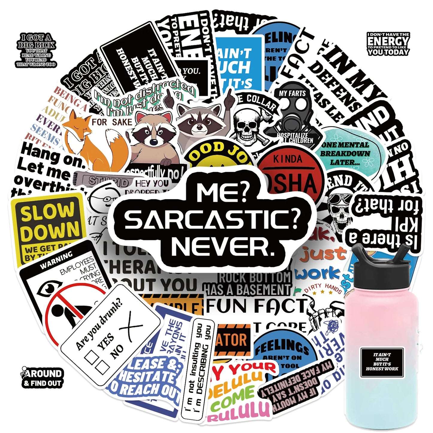 50PCS Funny Stickers for Adults
