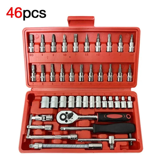 46 Pcs Ratchet Socket Set