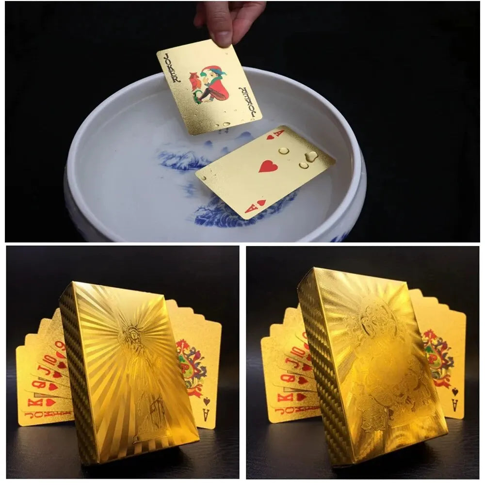 Waterproof Gold Foil Playing Cards
