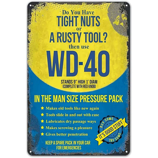 WD-40 Vintage Style Decor Sign