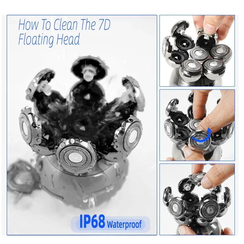 Waterproof 7D Floating Head Shaver