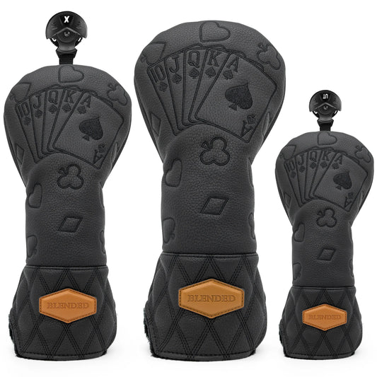 Black Lucky Poker Design Headcovers