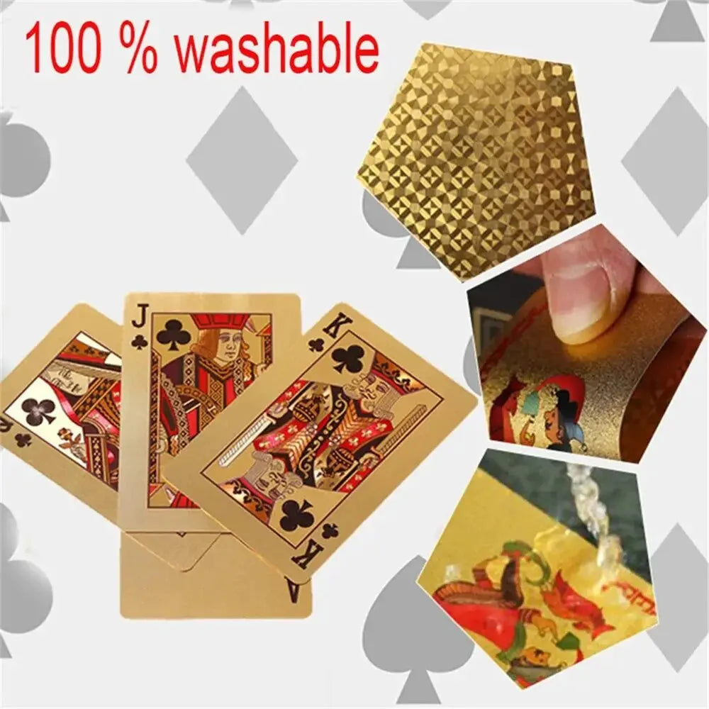 Waterproof Gold Foil Playing Cards