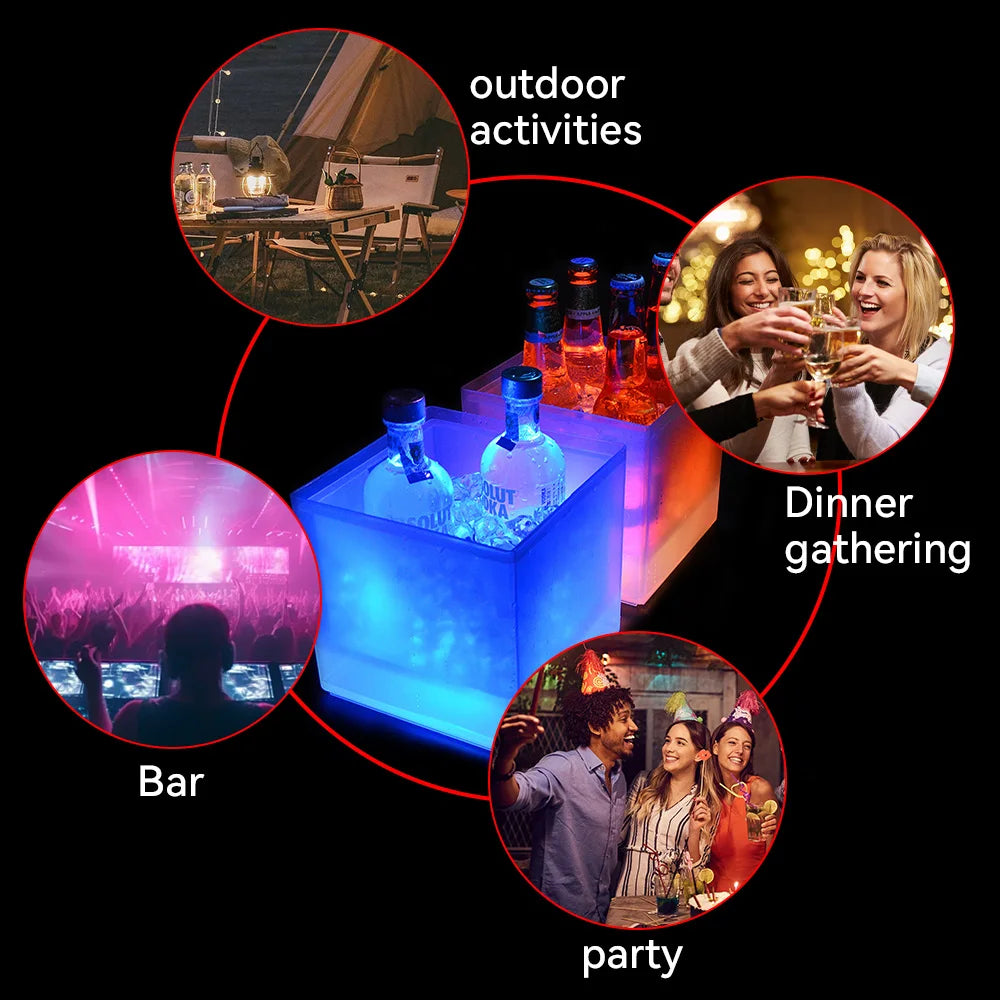 3.5L Square LED Ice Bucket
